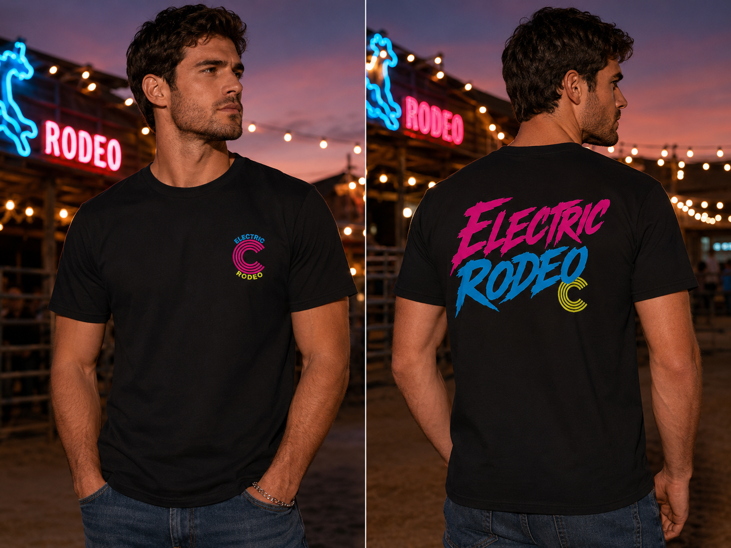 Electric Rodeo C Logo  Graphic Tee